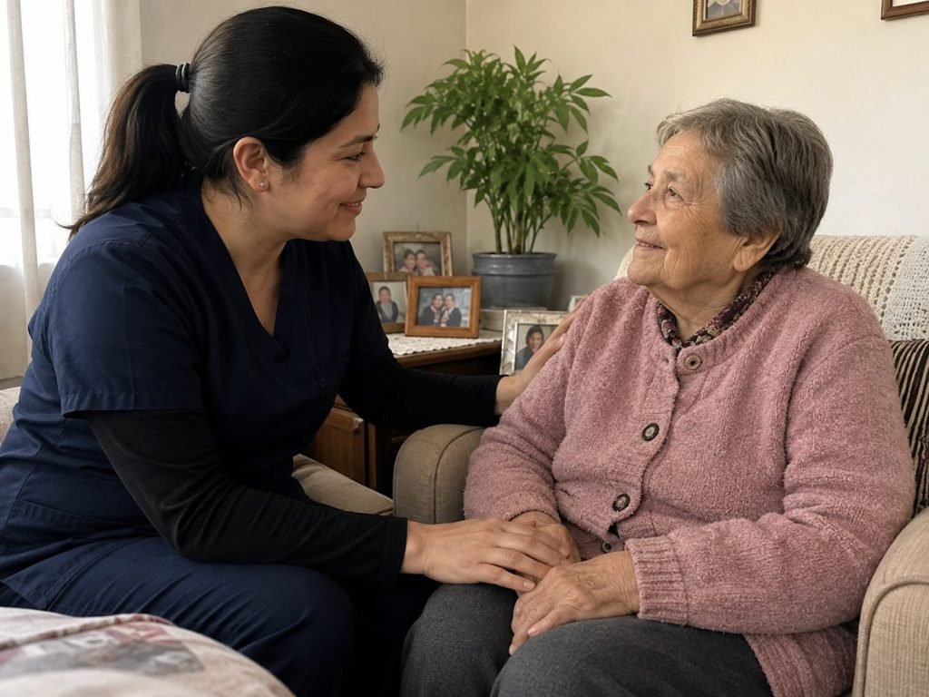 Acompañamiento y cuidado a una persona mayor en su hogar